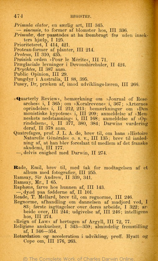 Darwin, ed. 1889. Charles Darwins og breve med et kapitel selvbiografi. Translated by Martin Simon pr. Høvig: Bibliothek for de Tusen Hjem. Volume 3.