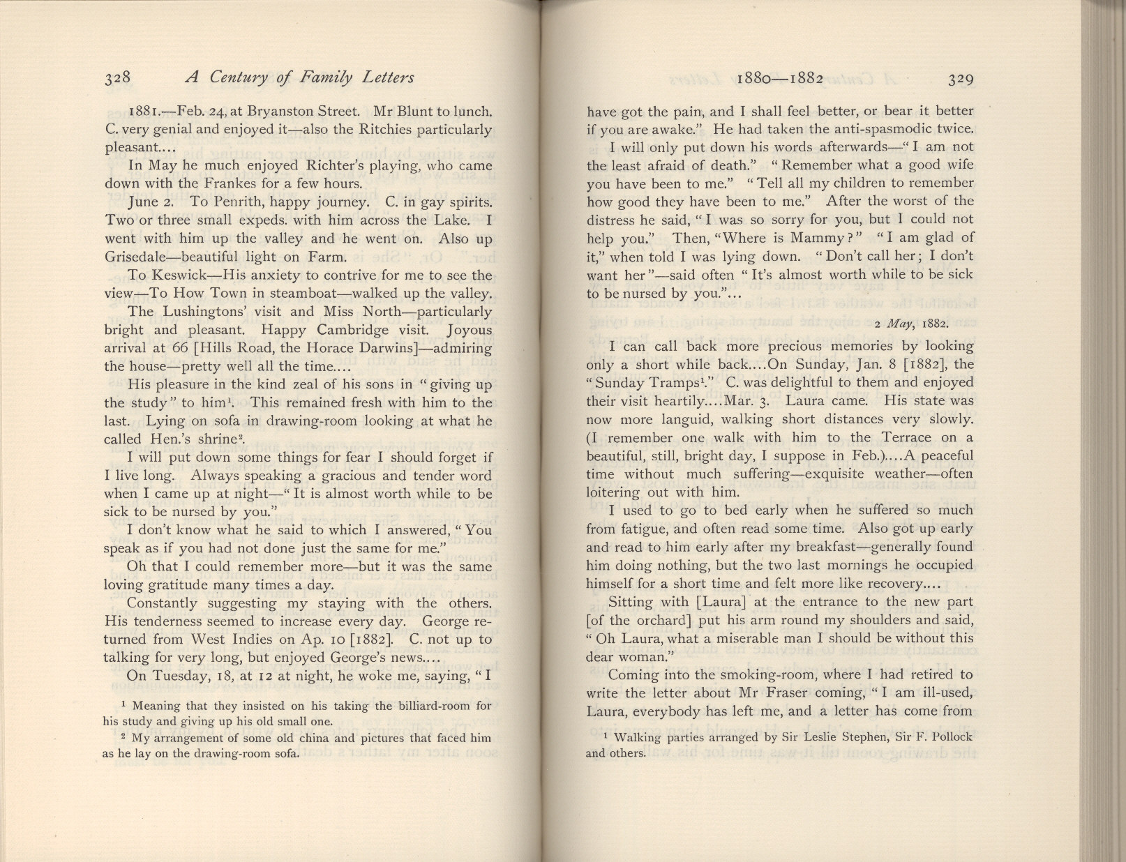 Litchfield, H. E. ed. 1904. Emma Darwin, wife of Charles Darwin. A century  of family letters. Cambridge: University Press printed. Volume 2.