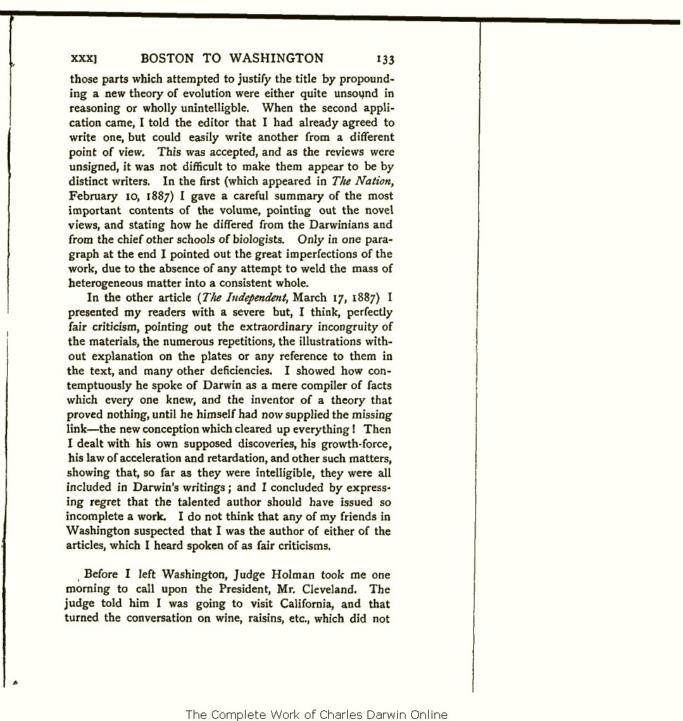 Wallace, A. R. 1905. My life: A record of events and opinions. London:  Chapman and Hall. Volume 2.