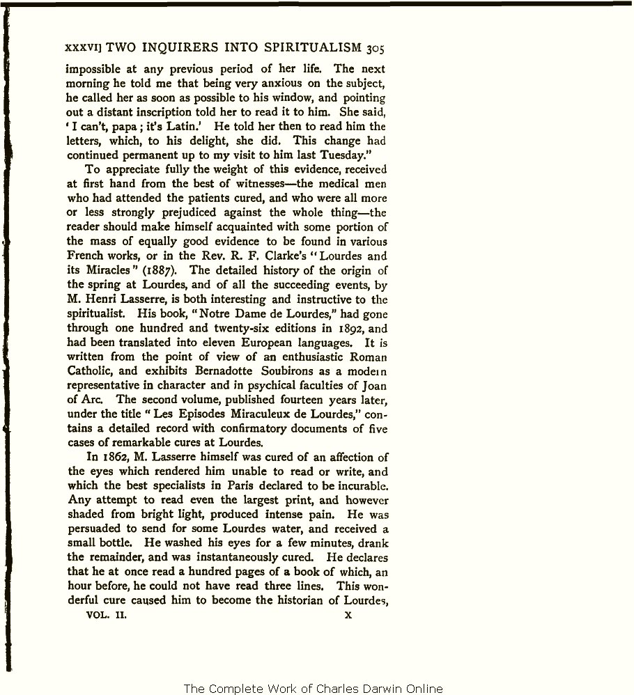 Wallace, A. R. 1905. My life: A record of events and opinions. London:  Chapman and Hall. Volume 2.