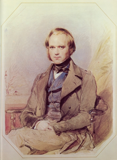 Darwin in 1840. Watercolour by George Richmond. 