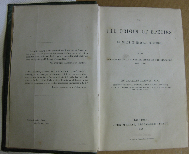 An introduction to the origin of species by charles darwin