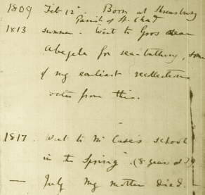 Darwin Handwriting