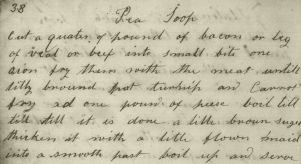 A page from Emma Darwin's recipe book