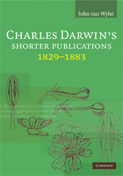 John van Wyhe, Charles Darwin's shorter publications 1829-1883
