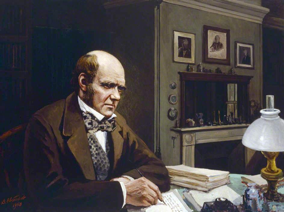 Darwin in his study by Victor Evstafiev, 1958. (Courtesy of English Heritage (Down House)