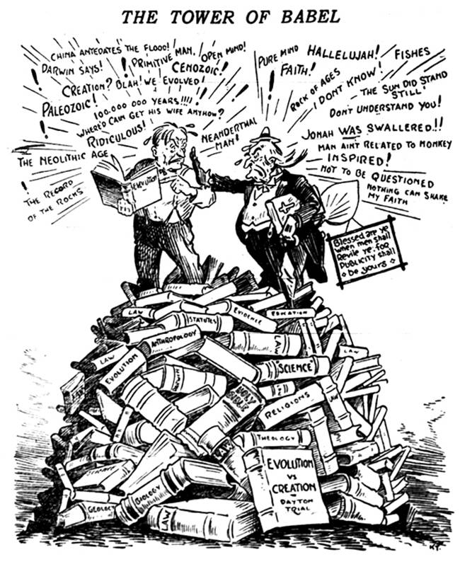 A cartoon of a person standing on a pile of books  