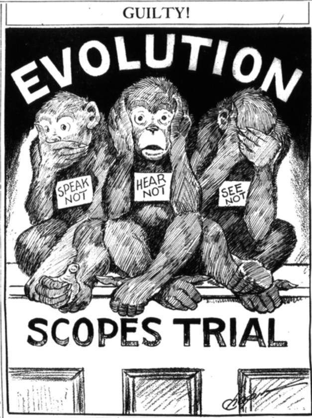 The largest collection of carictures on the Scopes Trial