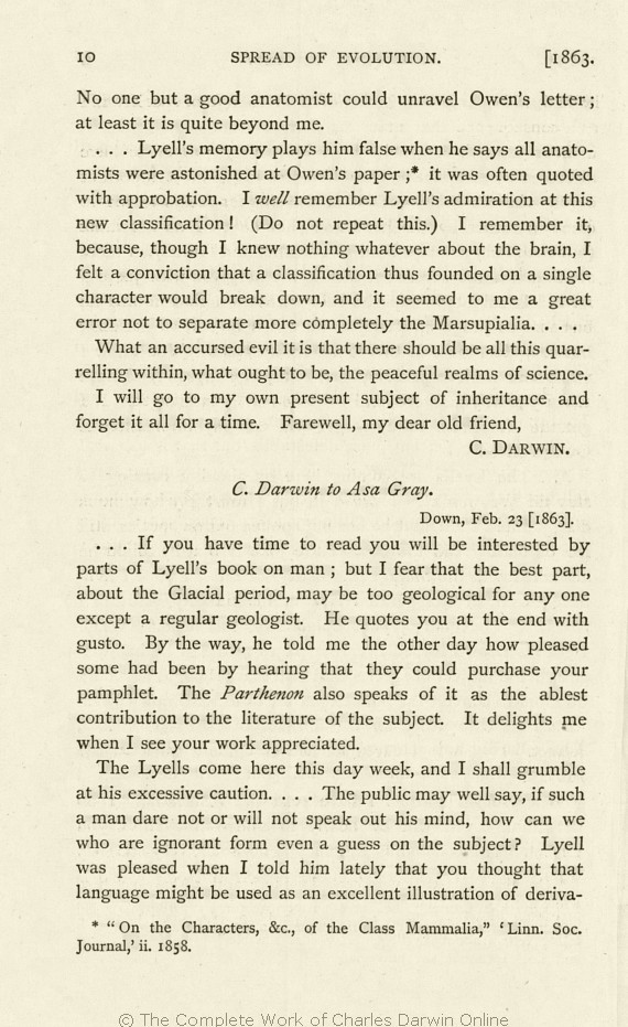 Darwin, Francis ed. 1887. The life and letters of Charles Darwin 