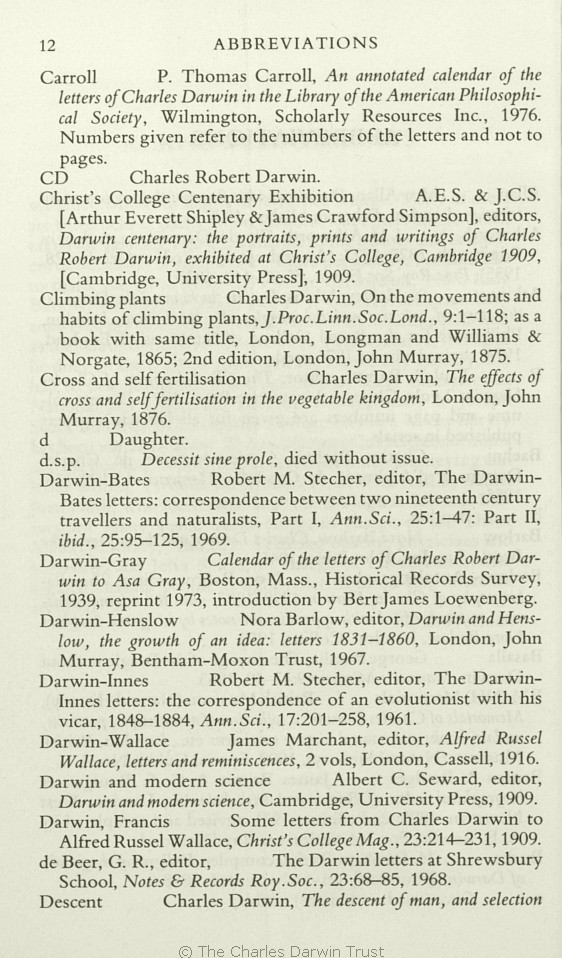 Freeman, R. B. 1978. Charles Darwin: A companion. Folkstone: Dawson.