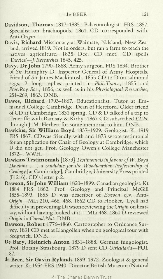 Freeman, R. B. 1978. Charles Darwin: A companion. Folkstone: Dawson.